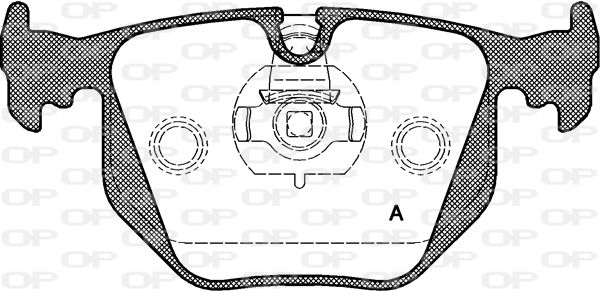 OPEN PARTS Комплект тормозных колодок, дисковый тормоз BPA0381.30